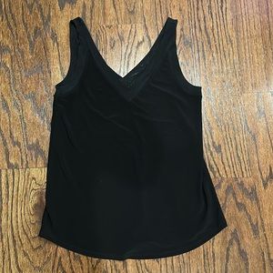 White House Black Market black top with mesh detail